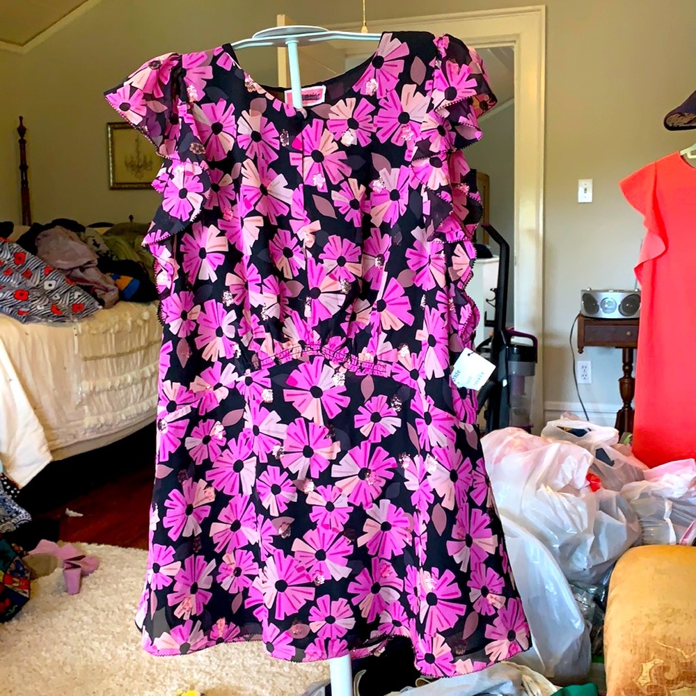 Kate spade shimmery silk floral top. NWOT. Retail‎ 198